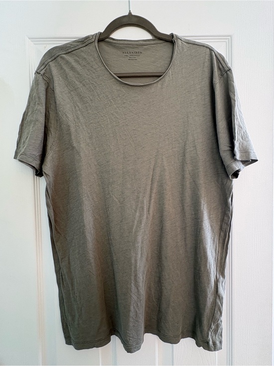 All Saints Other - All Saints Men's Olive Crew Neck Short Sleeve Tee